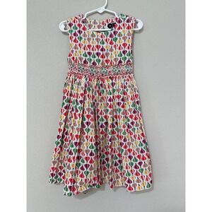 Question Everything Hand Smocked Hot Air Balloon Dress Girls Size 5-6Y